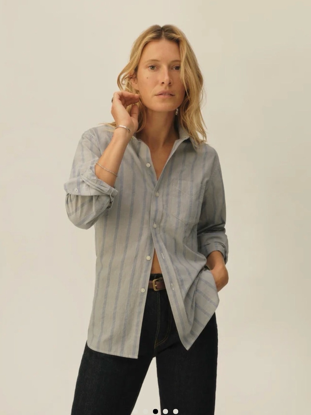 Buck Mason Thin Red Striped Button-Down Shirt